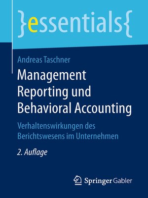 cover image of Management Reporting und Behavioral Accounting